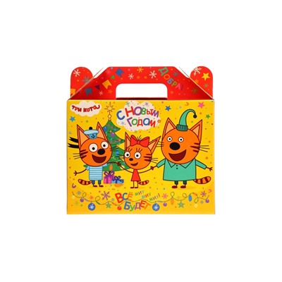 Сладкий новогодний подарок «Три кота, b34», детский, 900 г