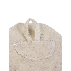 Коврик - сидушка для бани и сауны «Классический», 44×34 см, шерсть 100%, белый