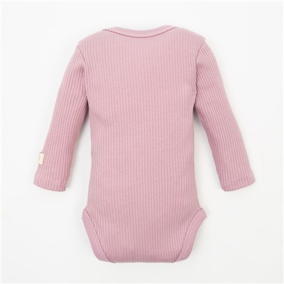 Боди с длинным рукавом «Крошка Я» BASIC LINE, рост 68-74 см, розовое