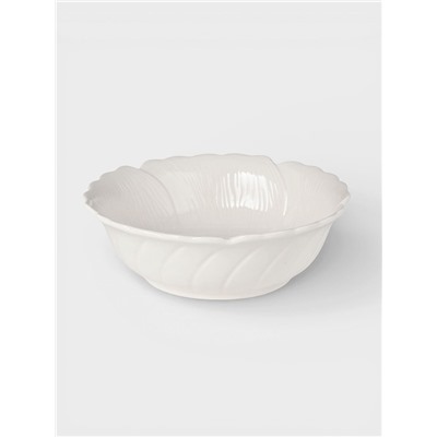 Салатники «Цветок», набор 5 шт.: 1 шт. 390 мл, 4 шт. 100 мл, керамика, белые