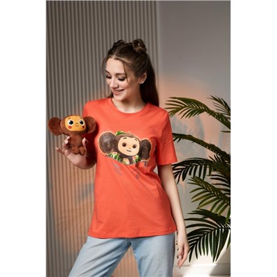 Футболка 11856 Чебурашка (Оранжевый)