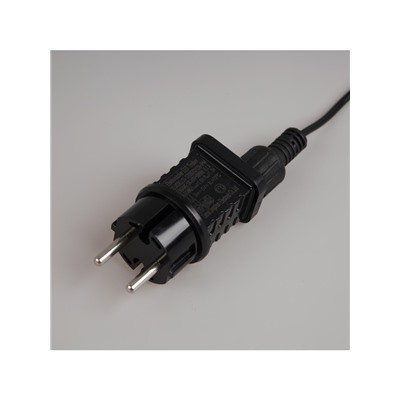 Гирлянда «Белт-лайт» 5 м с насадками «Роса», IP44, УМС, тёмная нить, 50 LED, свечение белое, 3 В