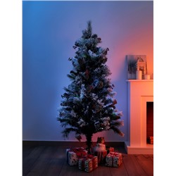УЦЕНКА Ёлка фиброоптическая «Снежная» 210 см d нижнего яруса 90 см, 270 веток, 8 режимов