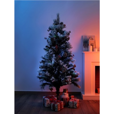 УЦЕНКА Ёлка фиброоптическая «Снежная» 210 см d нижнего яруса 90 см, 270 веток, 8 режимов