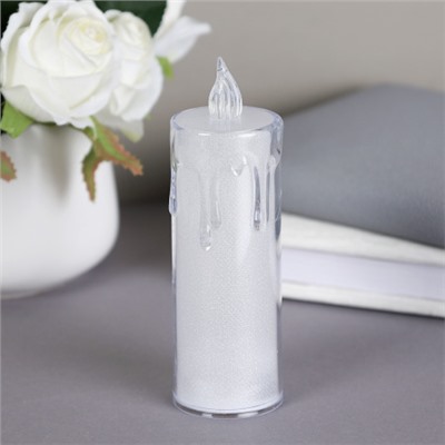 Свеча светодиодная 12х4 см / VFR-113 /уп 12/480/ прозрачная