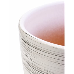 Горшок для цветов «День», 5 л, d=23 см, h=21 см, керамика, с поддоном, белый