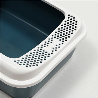 Туалет Сима с бортом + совок-микс 30×39×13.5 см серый