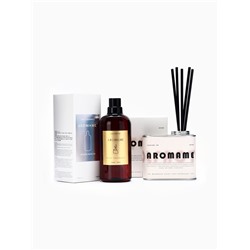 Набор диффузор ароматический Aromame, августовские цветы, 500 мл, прямоугольная банка
