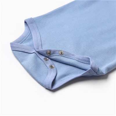 Костюм детский (боди, шорты) MINAKU, рост 62-68 см, пыльно-голубой