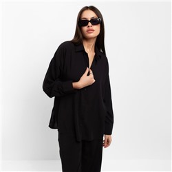 Костюм женский (рубашка, брюки) MIST, размер 42, чёрный