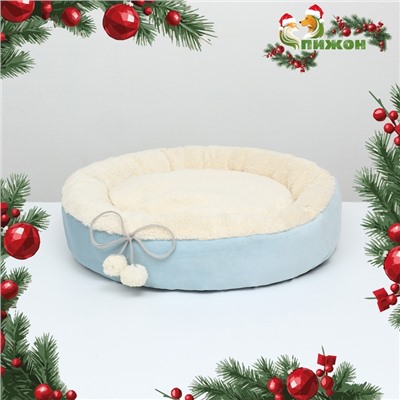 Лежанка «Снежок», 56×46×13 см, синий