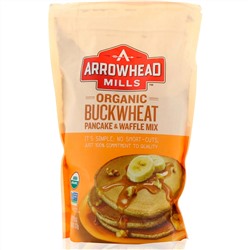Arrowhead Mills, Органическая гречневая смесь для выпекания блинов и вафлей 26 унции (737 г)