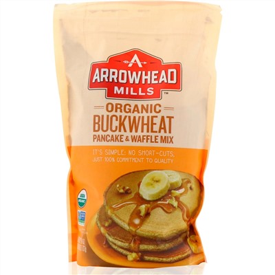 Arrowhead Mills, Органическая гречневая смесь для выпекания блинов и вафлей 26 унции (737 г)