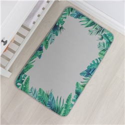 Коврик для дома Доляна «Тропики», 50×80 см, зелёный, форма МИКС