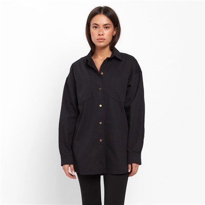 Рубашка женская джинсовая MIST: Denim, размер 48-50, чёрный