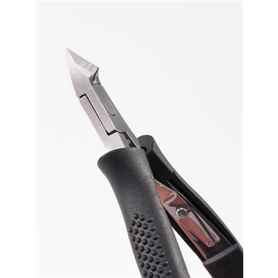 Кусачки маникюрные для кутикулы, 10 см, длина лезвия-10 мм, чёрные, серебристые