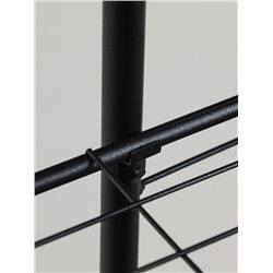 Подставка для цветов Greengo, 8 полок, 43×22×141 см, напольная, металл, чёрная