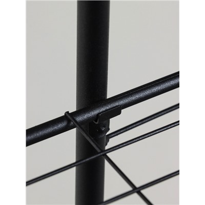 Подставка для цветов Greengo, 8 полок, 43×22×141 см, напольная, металл, чёрная