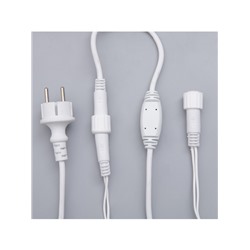 Гирлянда «Бахрома» 3×0.6 м, IP44, УМС, белая нить, 160 LED, свечение бело-синее, мигание, 220 В