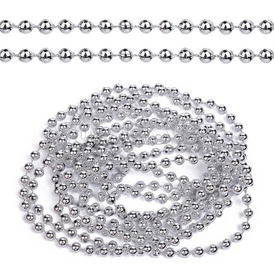 Бусы новогодние серебро (2,7м)