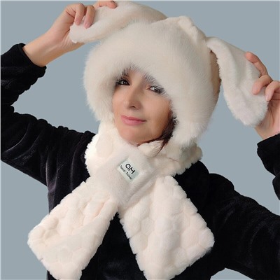 Шапка-шарф с ушками Зайка