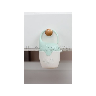 Контейнер для соски-пустышки "Слоник", с пустышкой, зеленый