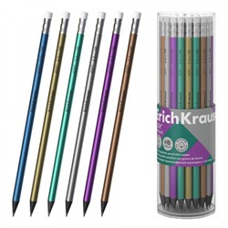 Карандаш пластиковый JOY® Металлик с ластиком HB 55274 ErichKrause