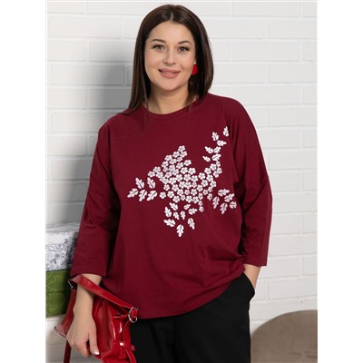 Блуза Ромашка (бордовая) Б15383-24М