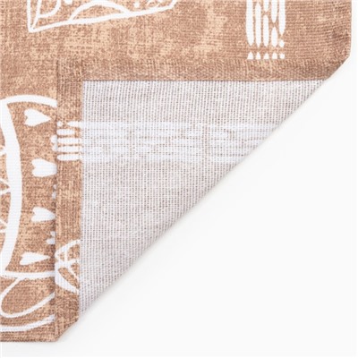 Шторы для кухни «Доляна» Cup of tea 150×180 см- 2 шт., подхваты - 2 шт., 164 г/м², 100% хлопок