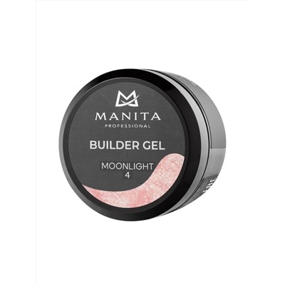 MANITA Гель моделирующий для ногтей с хлопьями юки / Builder Gel Moonlight №04, 15 мл 28227