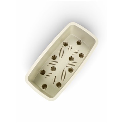 Кашпо для цветов «Флориан», 4.2 л, 39×20×24.5 см, пластиковое, на ножках, белое