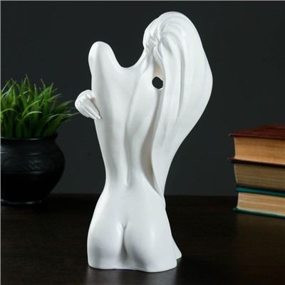 Фигурка гипс «Девушка», белая, 27 см