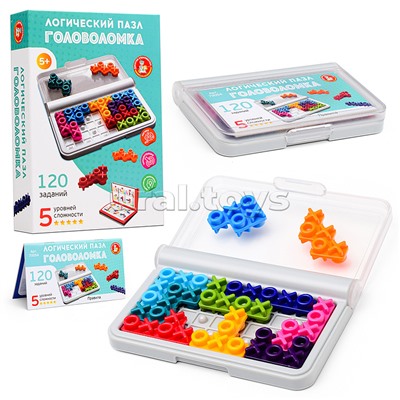 Игра головоломка "Логический пазл" Крестики-нолики Учись играя