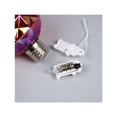 Набор ёлочных шаров «Яркие переливы», 3 шт., d=7 см, 3 LED, от батареек AG13×9, свечение тёплое белое