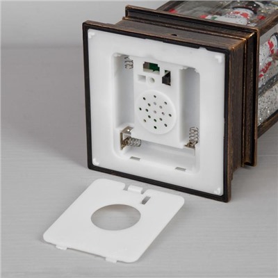 Светодиодная фигура «Дед Мороз и заяц» 10.5×27×10.5 см, пластик, батарейки ААх3 (не в комплекте), USB, свечение тёплое белое