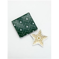 Подставка для чайных пакетиков новогодняя «Снежинка», 8.7×8.7 см