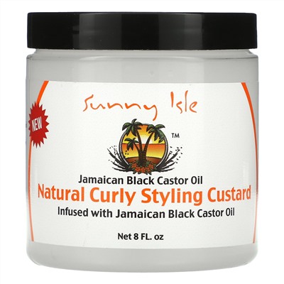 Sunny Isle, Jamaican Black Castor Oil, Natural Curly Styling Custard, 8 fl oz