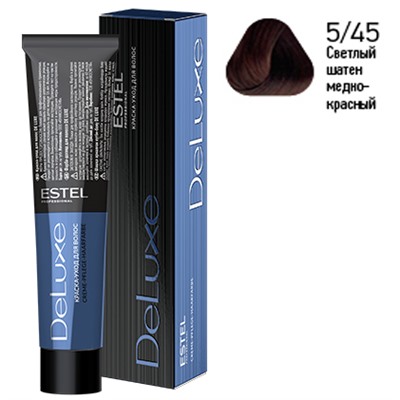 ЭстельDeLuxe Крем-краска для волос 5/45 Светлый шатен медно-красный 60 мл