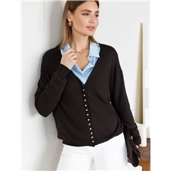 Кардиган тонкой вязки из вискозы