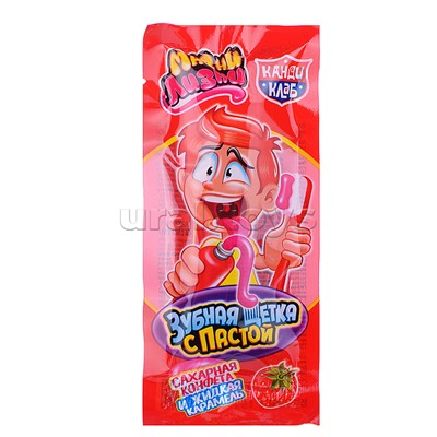 Драже и жидкая карамель "Зубная щетка с пастой" 15г (30шт)