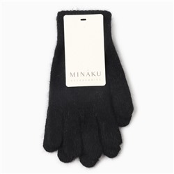 Перчатки женские MINAKU, цвет черный, 21 см