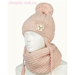 02-70-S Комплект для девочки (шапка+снуд) (52-54)