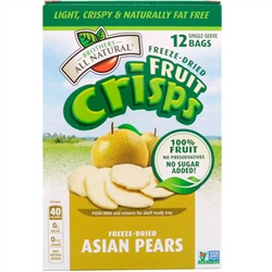Brothers-All-Natural, Fruit-Crisps, Asian Pears, 12 Single-Serve Bags, 10 g Each