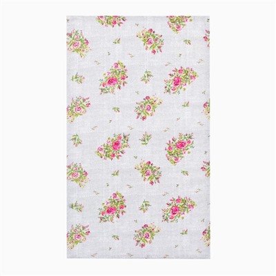 Набор кухонных полотенец Доляна Roses on linen 35×60 см - 3 шт., 100% хлопок, рогожка 164 г/м²