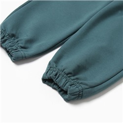 Комплект для девочки (свитшот, брюки), цвет тёмно-зелёный, рост 110 см