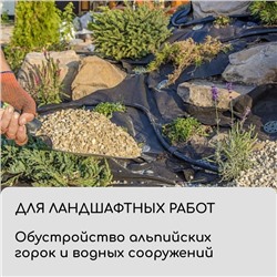 Материал для ландшафтных работ, 20×1.6 м, плотность 120 г/м², спанбонд с УФ-стабилизатором, чёрный, Greengo, Эконом 30%