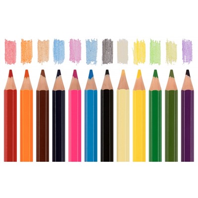 Карандаши 12цв трехгранные ДЖАМБО утолщенные укороченные, с ластиком КПДСКМ12 Каляка-Маляка