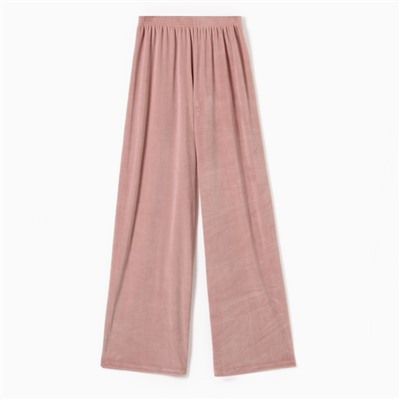 Брюки домашние женские KAFTAN Plushy, размер 52-54, розовые