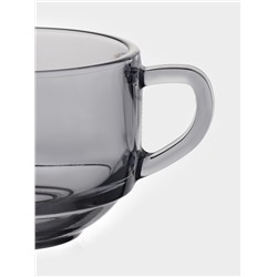 Бульонница Paşabahçe «Грей», 480 мл, стекло, с ручками, серая