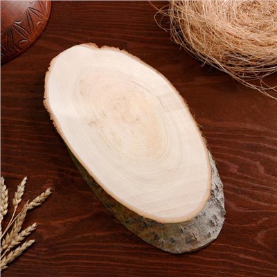 Спил осины, косой, слэб для декора, 35×16±2 см